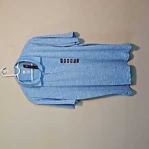 Blue athletic type material Polo NWT